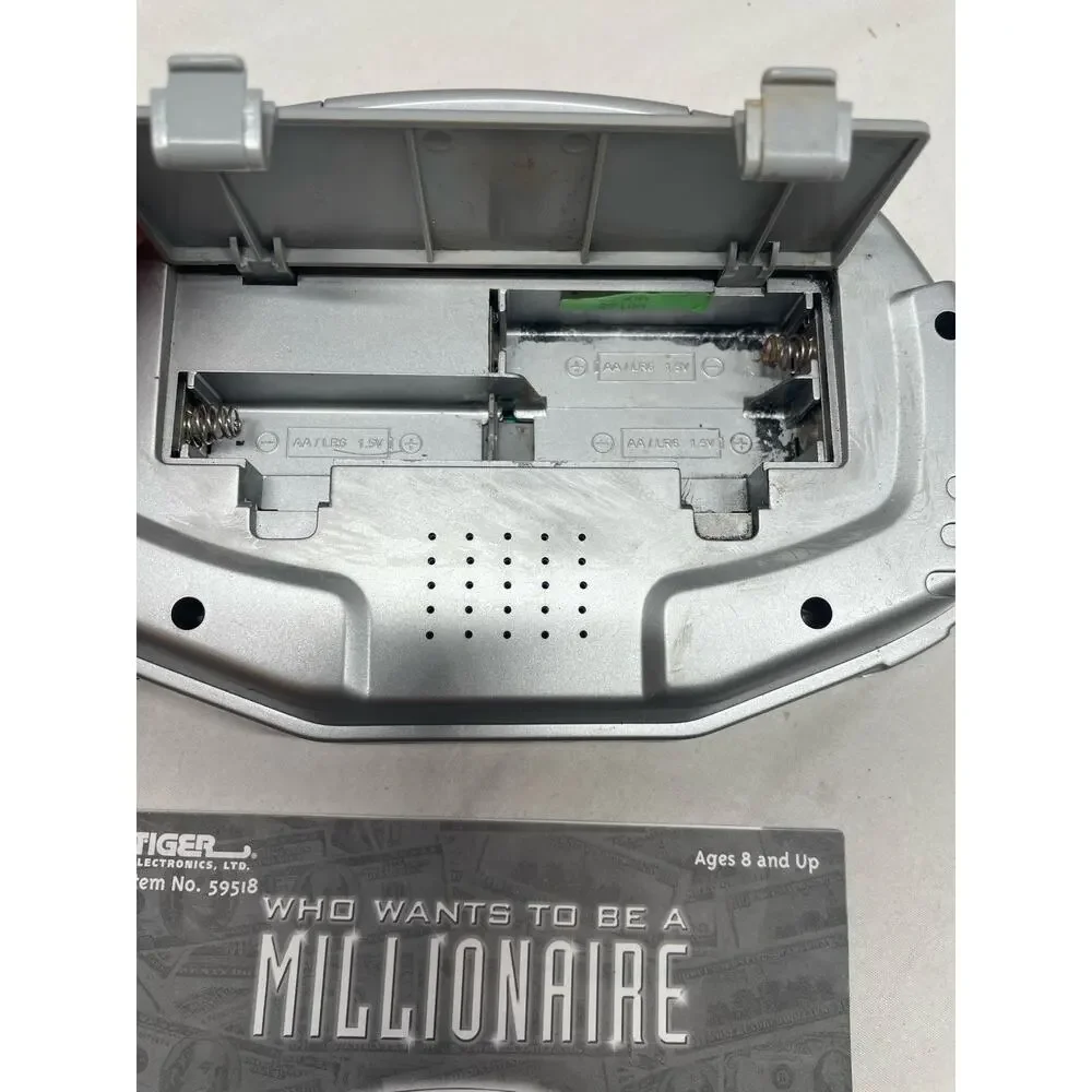TIGER WHO WANTS TO BE A MILLIONAIRE HAND HELD GAME W/ CARTRIDGE & Manual Works